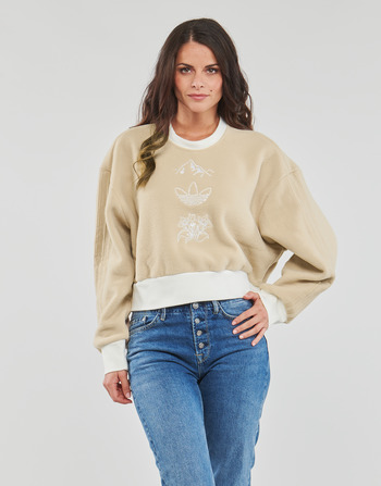 textil Dame Sweatshirts adidas Originals GRAPHIC SWEATER Beige