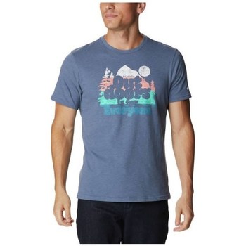 textil Herre T-shirts m. korte ærmer Columbia Alpine Way Graphic Blå
