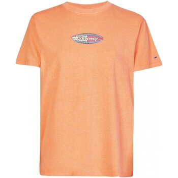 textil Dame T-shirts & poloer Tommy Jeans DW0DW12730 Orange