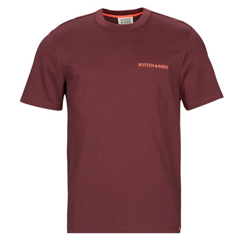 textil Herre T-shirts m. korte ærmer Scotch & Soda T-Shirt Logo Unisexe En Jersey De Coton Biologique Bordeaux