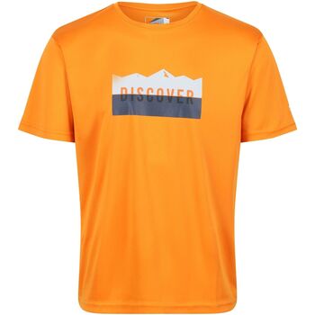 textil Herre Langærmede T-shirts Regatta  Orange