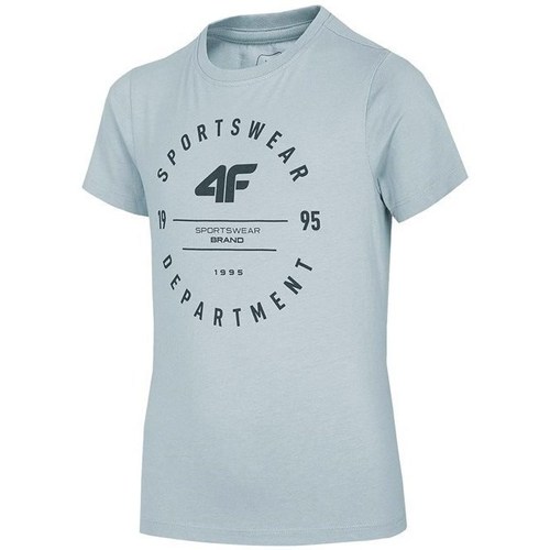 textil Dreng T-shirts m. korte ærmer 4F JTSM003 Grå