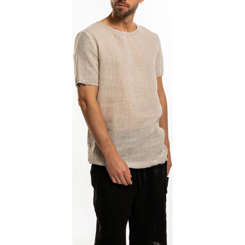 textil Herre T-shirts m. korte ærmer Takeshy Kurosawa 83333 | Lino Beige