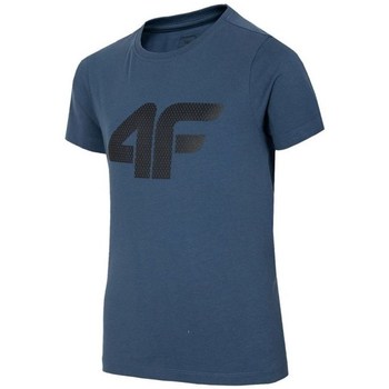 textil Dreng T-shirts m. korte ærmer 4F JTSM002 Flåde