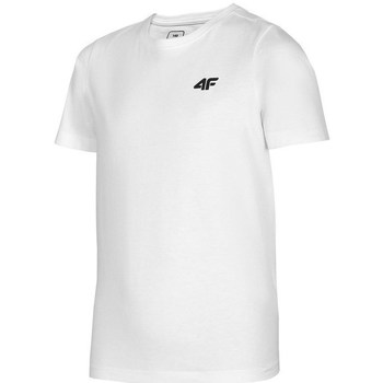 textil Dreng T-shirts m. korte ærmer 4F JTSM001 Hvid