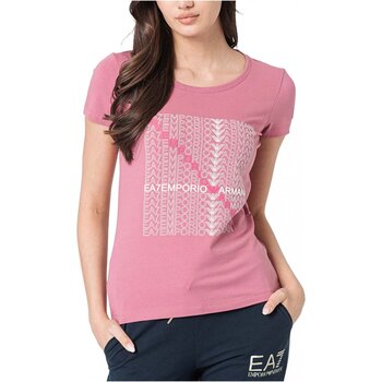 textil Dame T-shirts & poloer Emporio Armani EA7 3LTT22 TJFKZ Pink