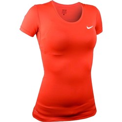 textil Dame T-shirts m. korte ærmer Nike Pro Cool Rød