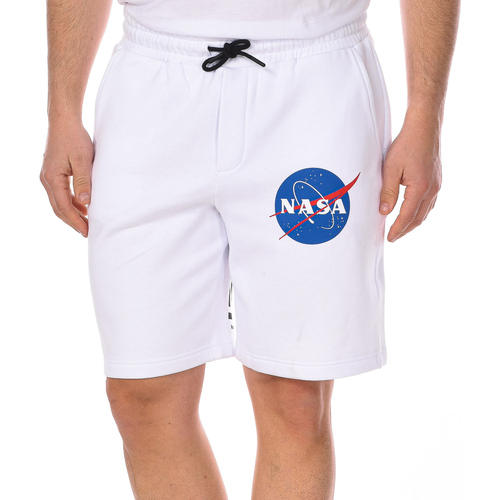 textil Herre Træningsbukser Nasa NASA21SP-WHITE Hvid