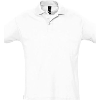 textil Herre Polo-t-shirts m. korte ærmer Sols SUMMER II - POLO HOMBRE MANGA CORTA Hvid