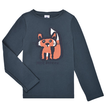 textil Dreng Langærmede T-shirts Petit Bateau CASSIE Blå