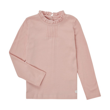 textil Pige Langærmede T-shirts Petit Bateau COISE Pink