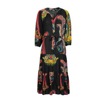 textil Dame Lange kjoler Desigual ODYSSEY Sort / Flerfarvet