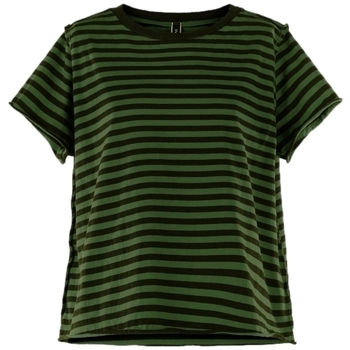 textil Dame Toppe / Bluser Wendy Trendy Top 220837 - Black/Green Grøn