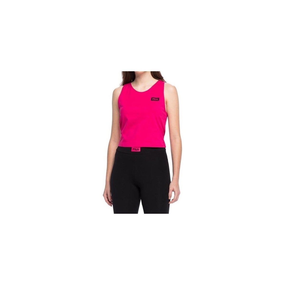 textil Dame T-shirts m. korte ærmer Fila Basin Cropped Pink