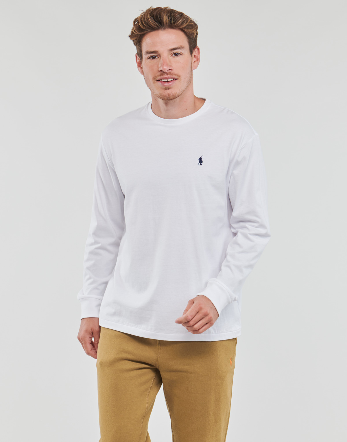 textil Herre Langærmede T-shirts Polo Ralph Lauren SSCNM2-SHORT SLEEVE-T-SHIRT Hvid