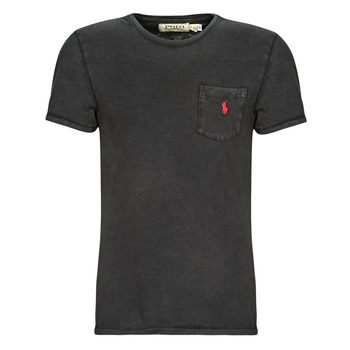 textil Herre T-shirts m. korte ærmer Polo Ralph Lauren T-SHIRT AJUSTE AVEC POCHE EN COTON Sort / Polo / Sort