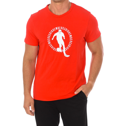 textil Herre T-shirts m. korte ærmer Bikkembergs BKK1MTS02-RED Rød