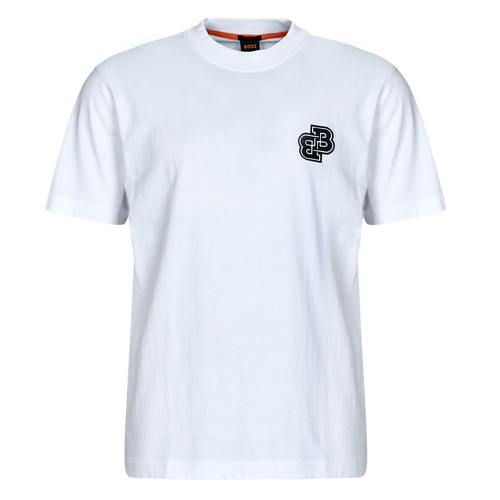 textil Herre T-shirts m. korte ærmer BOSS Tevarsity Hvid