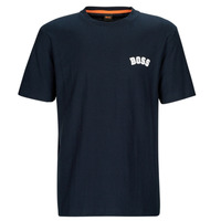 textil Herre T-shirts m. korte ærmer BOSS T-Prep Marineblå / Hvid