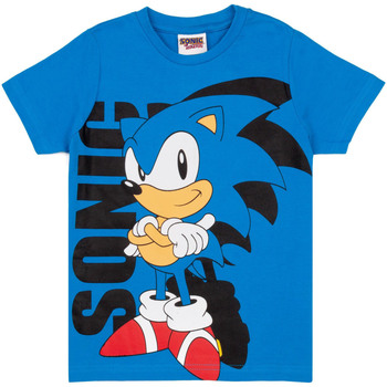 textil Dreng Langærmede T-shirts Sonic The Hedgehog  Sort