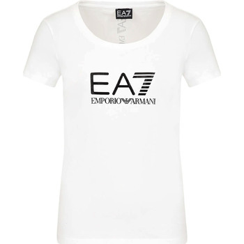 textil Dame T-shirts & poloer Ea7 Emporio Armani 8NTT63 TJ12Z Hvid