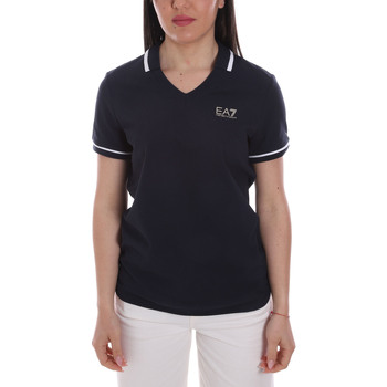 textil Dame T-shirts & poloer Ea7 Emporio Armani 3LTF01 TJ9DZ Blå