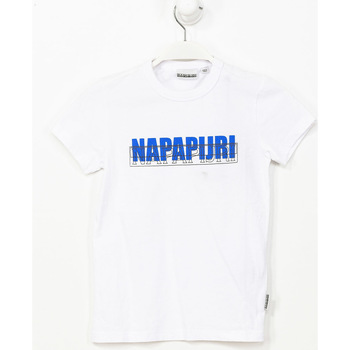 textil Dreng T-shirts m. korte ærmer Napapijri GA4EQC-002 Hvid