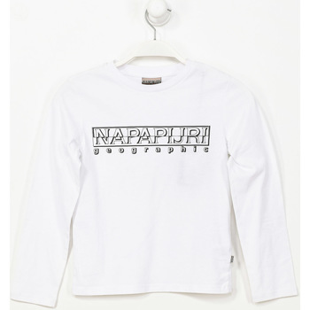 textil Dreng T-shirts m. korte ærmer Napapijri N0CIWK-002 Hvid