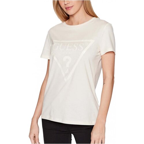 textil Dame T-shirts & poloer Guess V2YI07 K8HM0 Hvid
