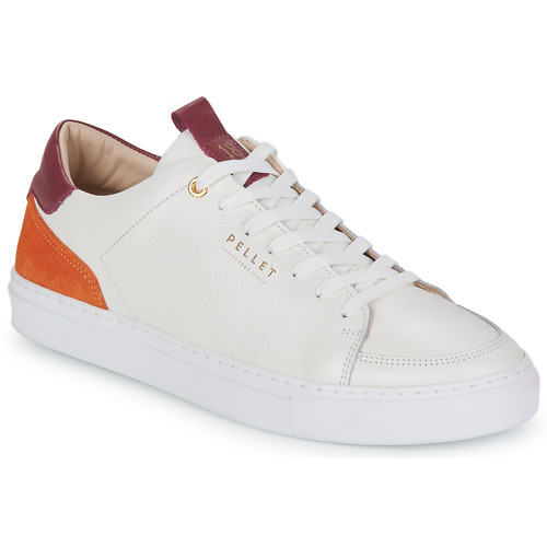 Sko Herre Lave sneakers Pellet SIMON Kalv / Hvid / Orange