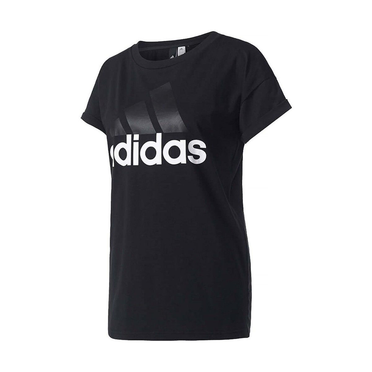 textil Dame T-shirts m. korte ærmer adidas Originals Ess Linear Tee Sort
