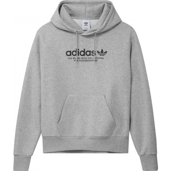 textil Sweatshirts adidas Originals 4.0 logo hoodie Grå