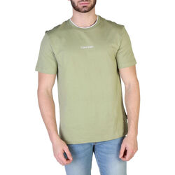 textil Herre T-shirts m. korte ærmer Calvin Klein Jeans - k10k107845 Grøn