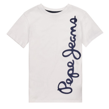 textil Dreng T-shirts m. korte ærmer Pepe jeans WALDO S/S Hvid