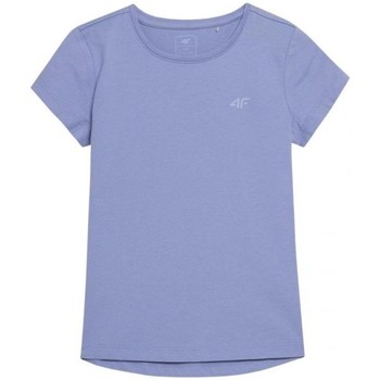 textil Pige T-shirts m. korte ærmer 4F JTSD001 Blå