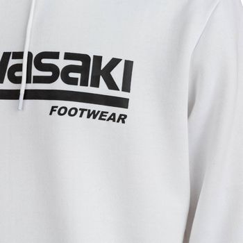 Kawasaki Killa Unisex Hooded Sweatshirt K202153 1002 White Hvid