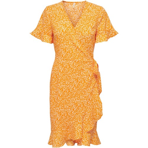 textil Dame Korte kjoler Only VESTIDO ESTAMPADO NARANJA MUJER  15288846 Orange