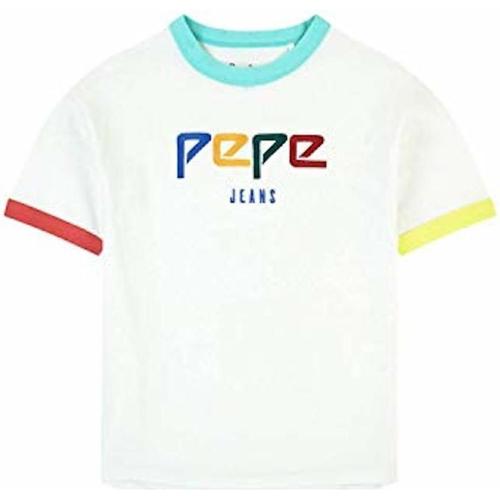 textil Pige T-shirts m. korte ærmer Pepe jeans  Hvid