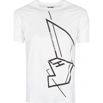 textil Herre T-shirts m. korte ærmer Les Hommes LKT219-700P | Round Neck T-Shirt Hvid