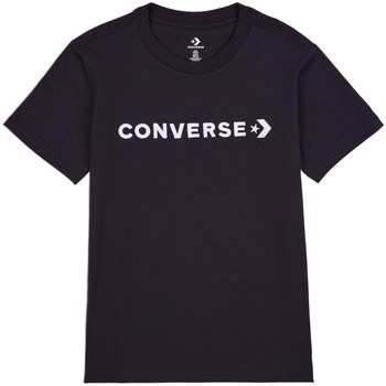 textil Dame T-shirts m. korte ærmer Converse Glossy Wordmark Sort