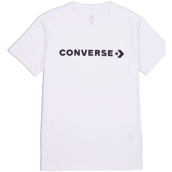 textil Dame T-shirts m. korte ærmer Converse Glossy Wordmark Hvid