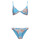 textil Dame Bikini Roxy PT ROXY LOVE THE SURF KNOT SET Blå / Hvid / Pink