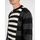 textil Herre Pullovere Les Hommes LLK113-654U | Wool Stripes Round Neck Jumper Sort