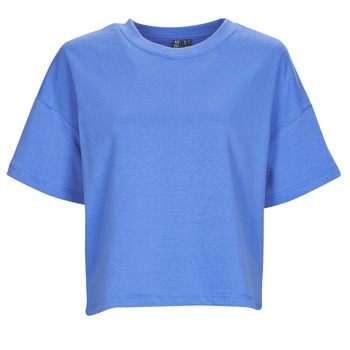 textil Dame T-shirts m. korte ærmer Pieces PCCHILLI SUMMER 2/4 LOOSE SWEAT Blå