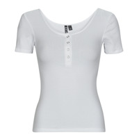 textil Dame T-shirts m. korte ærmer Pieces PCKITTE SS TOP Hvid