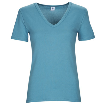 textil Dame T-shirts m. korte ærmer Petit Bateau A070N01 Blå