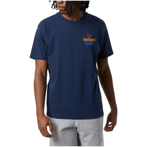 textil Herre T-shirts m. korte ærmer New Balance  Blå