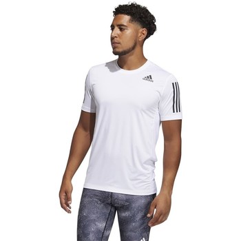 textil Herre T-shirts m. korte ærmer adidas Originals Techfit Fitted 3STRIPES Hvid