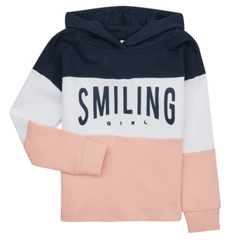 textil Pige Sweatshirts Name it NKFTARLIE LS SWEAT Pink / Hvid / Marineblå