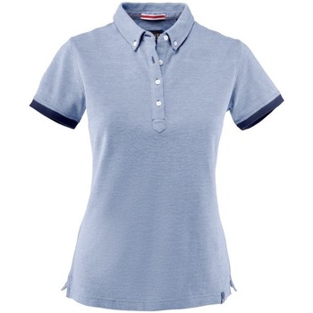 textil Dame Polo-t-shirts m. lange ærmer James Harvest  Blå